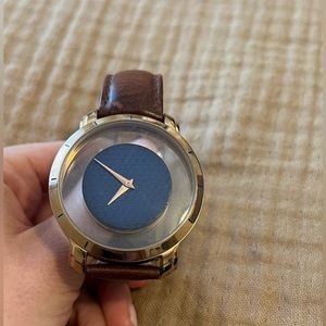 Akribos XXIV The York stainless steel & leather watch